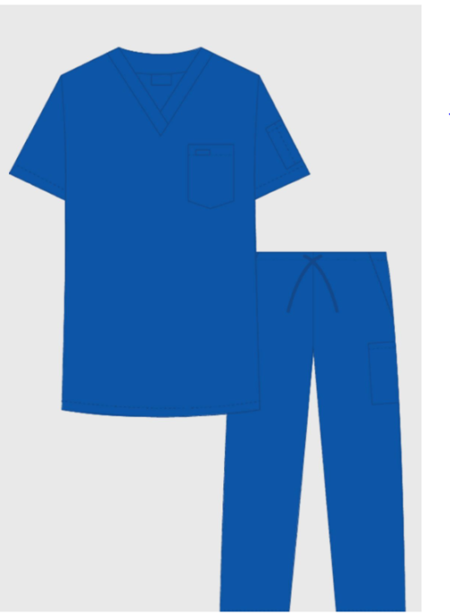 Unisex Drawstring Scrub Set